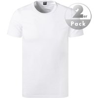 BOSS Black Herren T-Shirts Weiß Baumwolle unifarben von BOSS Black