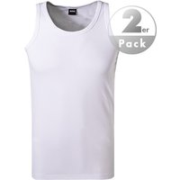 BOSS Black Herren Tanktops weiß Baumwolle unifarben von BOSS Black