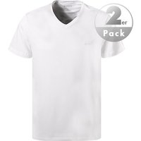 BOSS Black Herren T-Shirts weiß Baumwolle unifarben von BOSS Black
