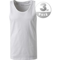 BOSS Black Herren Tank Tops weiß Baumwolle unifarben von BOSS Black