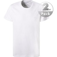 BOSS Black Herren T-Shirts weiß Baumwolle unifarben von BOSS Black
