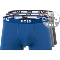 BOSS Black Herren Trunks blau Baumwolle unifarben von BOSS Black