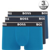 BOSS Black Herren Trunks blau Baumwolle unifarben von BOSS Black