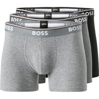 BOSS Black Herren Trunks grau,schwarz Baumwolle & Mix unifarben von BOSS Black