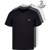 BOSS Black Herren T-Shirts grün Baumwolle unifarben von BOSS Black