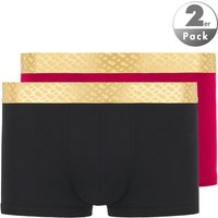BOSS Black Herren Trunks rot Baumwolle unifarben von BOSS Black