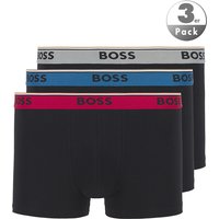 BOSS Black Herren Trunks schwarz Baumwolle unifarben von BOSS Black