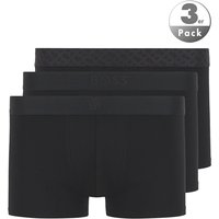 BOSS Black Herren Trunks schwarz Baumwolle unifarben von BOSS Black