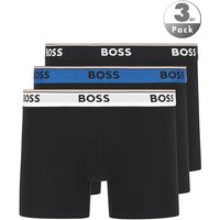 BOSS Black Herren Trunks schwarz Baumwolle unifarben von BOSS Black