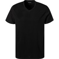 BOSS Black Herren T-Shirts schwarz Reine Baumwolle unifarben von BOSS Black