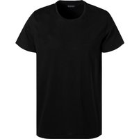 BOSS Black Herren T-Shirts schwarz Reine Baumwolle unifarben von BOSS Black