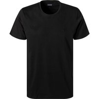 BOSS Black Herren T-Shirts schwarz Reine Baumwolle unifarben von BOSS Black