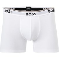 BOSS Black Herren Trunks weiß Baumwolle & Mix unifarben von BOSS Black