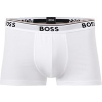 BOSS Black Herren Trunks weiß Baumwolle & Mix unifarben von BOSS Black