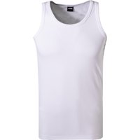 BOSS Black Herren Tanktops weiß Baumwolle & Mix unifarben BOSS Black Herren Tanktops weiß Baumwolle & Mix unifarben von BOSS Black
