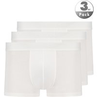 BOSS Black Herren Trunks weiß Baumwolle unifarben von BOSS Black