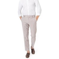 BOSS Black Herren Hose braun Schurwolle meliert Slim Fit von BOSS Black