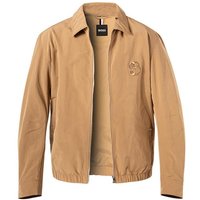 BOSS Black Herren Blouson beige Mikrofaser unifarben von BOSS Black