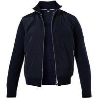 BOSS Black Herren Blouson blau Schurwolle unifarben von BOSS Black