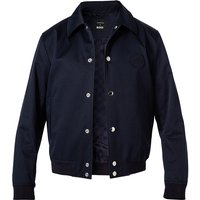 BOSS Black Herren Blouson blau Baumwolle unifarben von BOSS Black