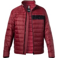 BOSS Black Herren Steppjacke rot Mikrofaser unifarben von BOSS Black