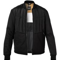 BOSS Black Herren Blouson schwarz Mikrofaser unifarben von BOSS Black