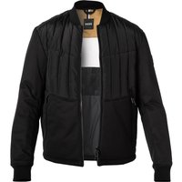 BOSS Black Herren Blouson schwarz Mikrofaser unifarben von BOSS Black