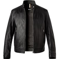 BOSS Black Herren Lederjacke schwarz Lammleder von BOSS Black