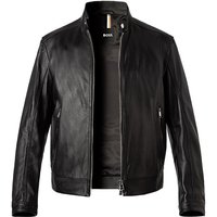 BOSS Black Herren Lederjacke schwarz Lammleder von BOSS Black