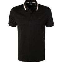 BOSS Black Herren Polo-Shirt schwarz Baumwoll-Jersey Slim Fit von BOSS Black