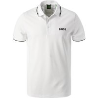 BOSS Black Herren Polo-Shirt weiß Baumwoll-Piqué von BOSS Black