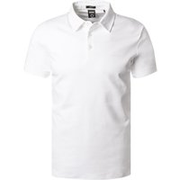 BOSS Black Herren Polo-Shirt weiß Baumwoll-Jersey von BOSS Black