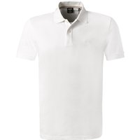 BOSS Black Herren Polo-Shirt weiß Baumwoll-Piqué von BOSS Black