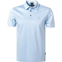 BOSS Black Herren Polo-Shirt blau Baumwoll-Jersey von BOSS Black