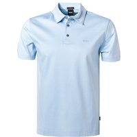 BOSS Black Herren Polo-Shirt blau Baumwoll-Jersey von BOSS Black