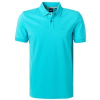 BOSS Black Herren Polo-Shirt blau Baumwoll-Piqué von BOSS Black