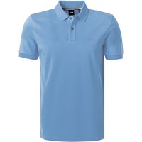 BOSS Black Herren Polo-Shirt blau Baumwoll-Piqué von BOSS Black