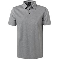 BOSS Black Herren Polo-Shirt grau Baumwoll-Jersey von BOSS Black