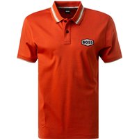 BOSS Black Herren Polo-Shirt orange Baumwoll-Jersey von BOSS Black