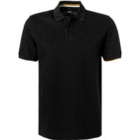 BOSS Black Herren Polo-Shirt schwarz Baumwoll-Piqué von BOSS Black