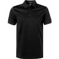 BOSS Black Herren Polo-Shirt schwarz Baumwoll-Jersey von BOSS Black