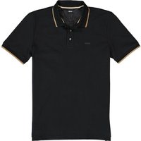 BOSS Black Herren Polo-Shirt schwarz Baumwoll-Piqué von BOSS Black