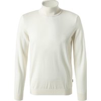 BOSS Black Herren Rollkragenpullover beige Schurwolle unifarben von BOSS Black