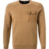 BOSS Black Herren Pullover beige unifarben von BOSS Black