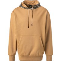 BOSS Black Herren Hoodie beige Baumwolle unifarben von BOSS Black