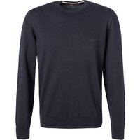 BOSS Black Herren Pullover blau Baumwolle unifarben von BOSS Black