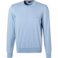 BOSS Black Herren Pullover blau Baumwolle unifarben von BOSS Black