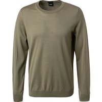 BOSS Black Herren Pullover grün unifarben von BOSS Black