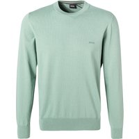 BOSS Black Herren Pullover grün Baumwolle unifarben von BOSS Black