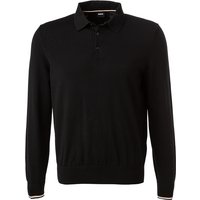 BOSS Black Herren Pullover schwarz Baumwolle unifarben von BOSS Black